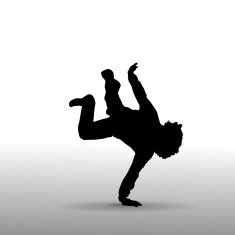 Vector silhouette of a man N198