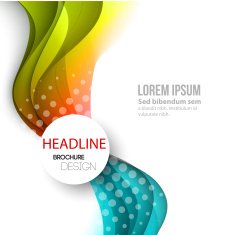 Abstract curved lines background Template brochure design N40