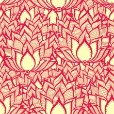 Spring pattern with handdrawn flowers