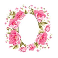 Elegant peony frame