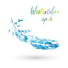 beautiful delicate feather painted in watercolor N14