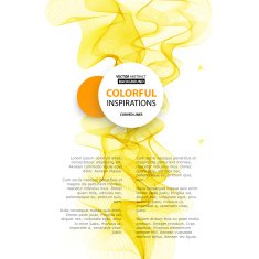 Abstract smoky waves background Template brochure design N15