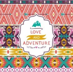 Hipster seamless tribal pattern with geometric elements N2
