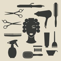 Hairdresser Icons Set N2