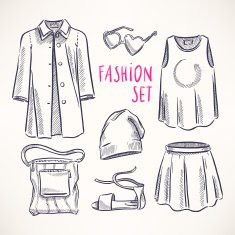 fashion set with women's clothing - 2