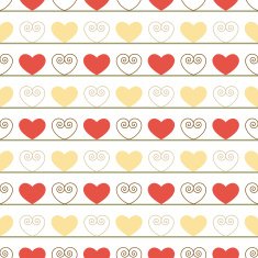 Vintage seamless pattern with hearts N8