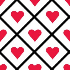 Valentine Seamless Hearts Pattern Vector Illustration N3