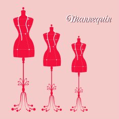 vector vintage tailor's mannequin N31