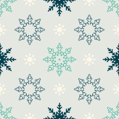 Snowflake winter seamless pattern