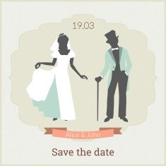 Save the date card template N6