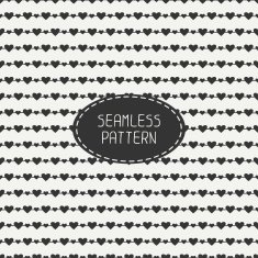 Romantic seamless pattern with hearts Beautiful vector illustration N11