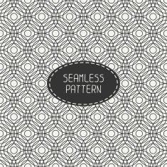 Vector seamless retro vintage geometric hipster line pattern N6