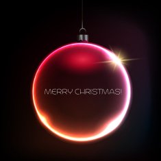 Merry Christmas Bauble greeting card N3