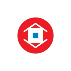 Real estate abstract red sign