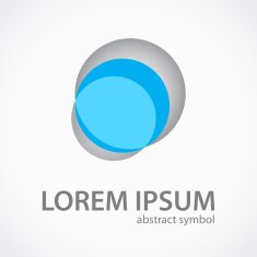 Modern grey blue abstract symbol design vector