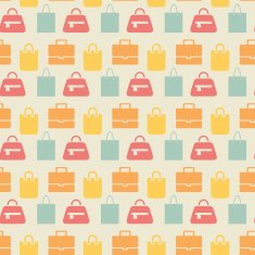 Sale background with shopping bags pattern