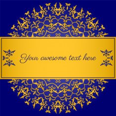 oriental border blue card