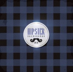 Hipster lumberjack print plaid or Flannel pattern blue and black