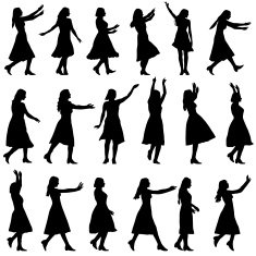 Black silhouettes womans N2