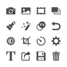 camera application icon set vector eps10