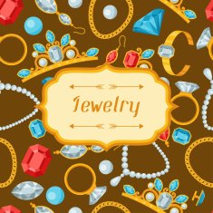 Set of beautiful jewelry and precious stones N6