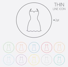 Woman dress sign icon Elegant clothes symbol N12