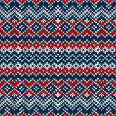 Nordic traditional Fair Isle style seamless knitted pattern N5