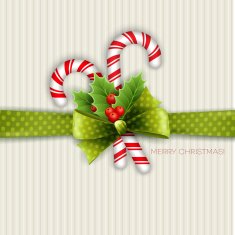 Christmas decoration with holly leaves N2