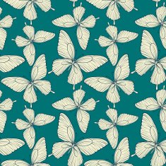 Beautiful seamless pattern butterflies vintage color