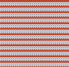 Detailed knitted striped red-and-white pattern