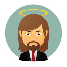 Jesus vector avatar wearing suit