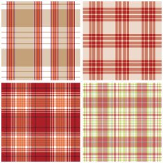 Vector tartan textile texture set N8