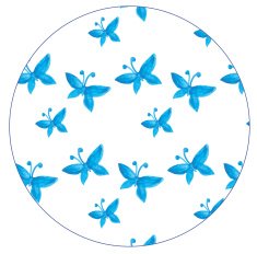 pattern with blue butterflies watercolor