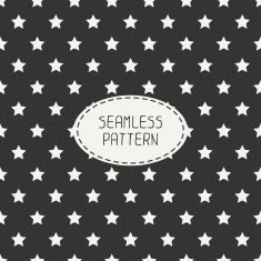 Vector seamless retro pattern with vintage hipster star