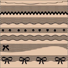 Decorative lace dividers vector illustration N2