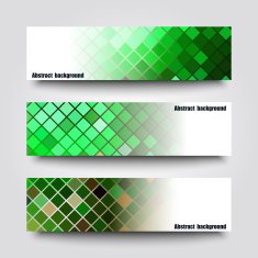 Set of banner templates with abstract background N18