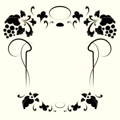 Vintage frame in retro style vector illustration N12