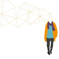 Fashion man abstract vector illustration