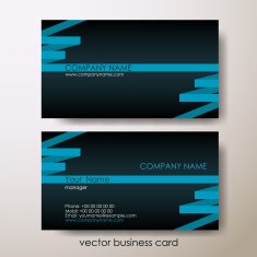 Set of abstract business cards on grey background