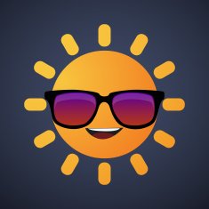 cute sun avatar wearing glasses N2