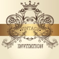Vintage invitation card N90