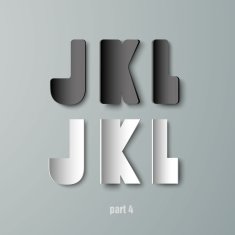 Vector Paper Graphic Alphabet white and black JKL