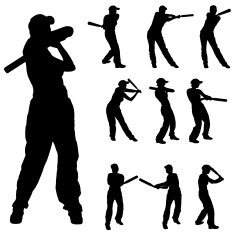 Vector silhouette of the woman N25