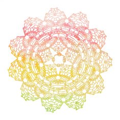 Elegant lacy watercolor doily Crochet mandala N2