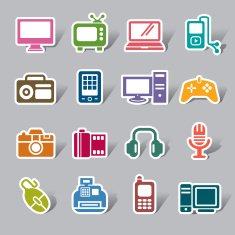 Digital Products Color Icon Label