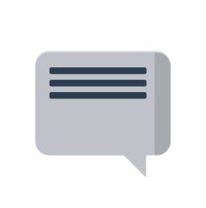 speech bubble in flat design style vector icon