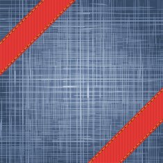 Denim texture with label ribbon Vector