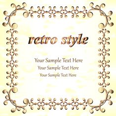 frame with a gold rim vector illustration N2