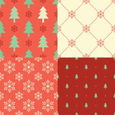 seamless christmas element pattern