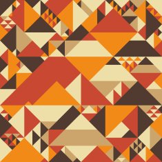 Vintage colorful seamless pattern with pyramids